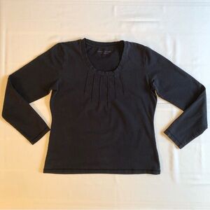 Bamboo Traders Black STRETCHY Long Sleeve Tee Size S